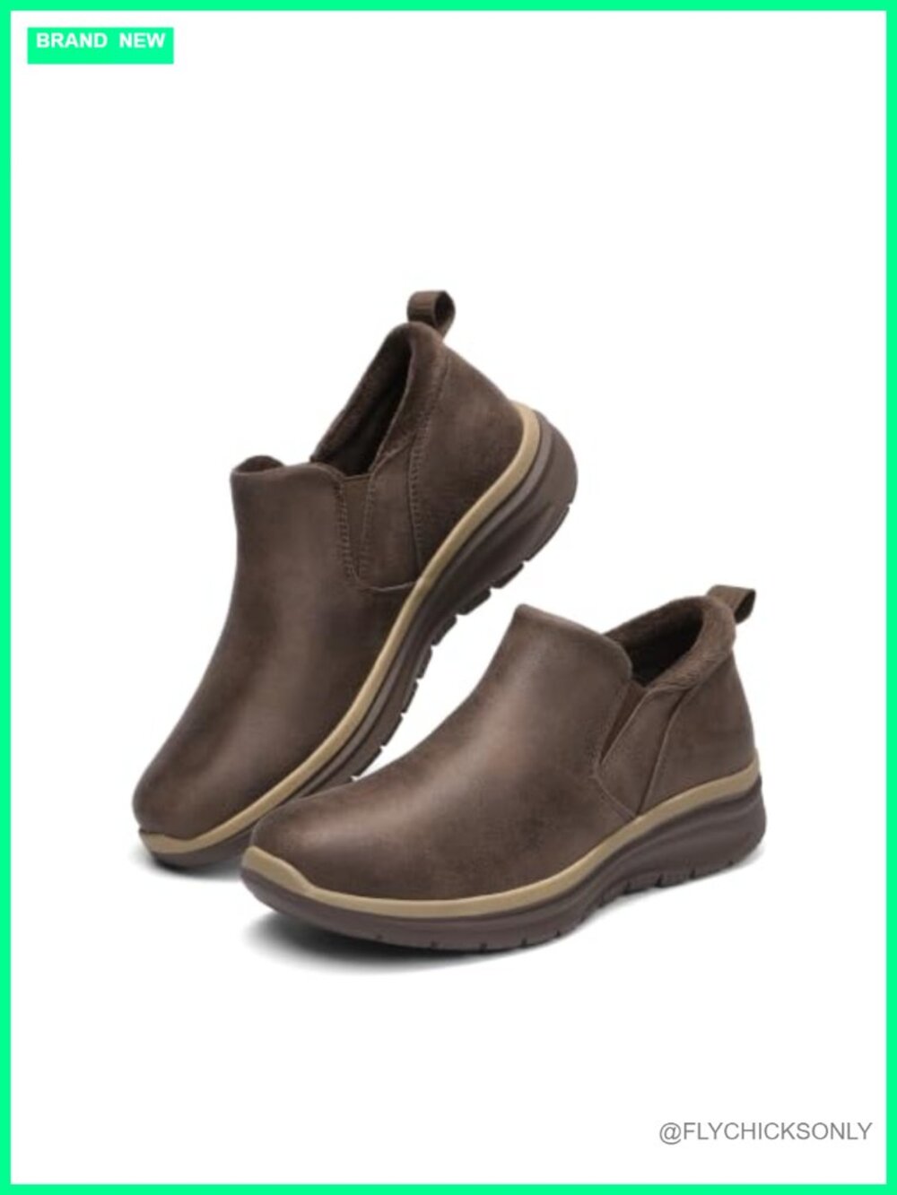 Women's Comfort Walking Slip-On Ankle Boots with Plush Lining